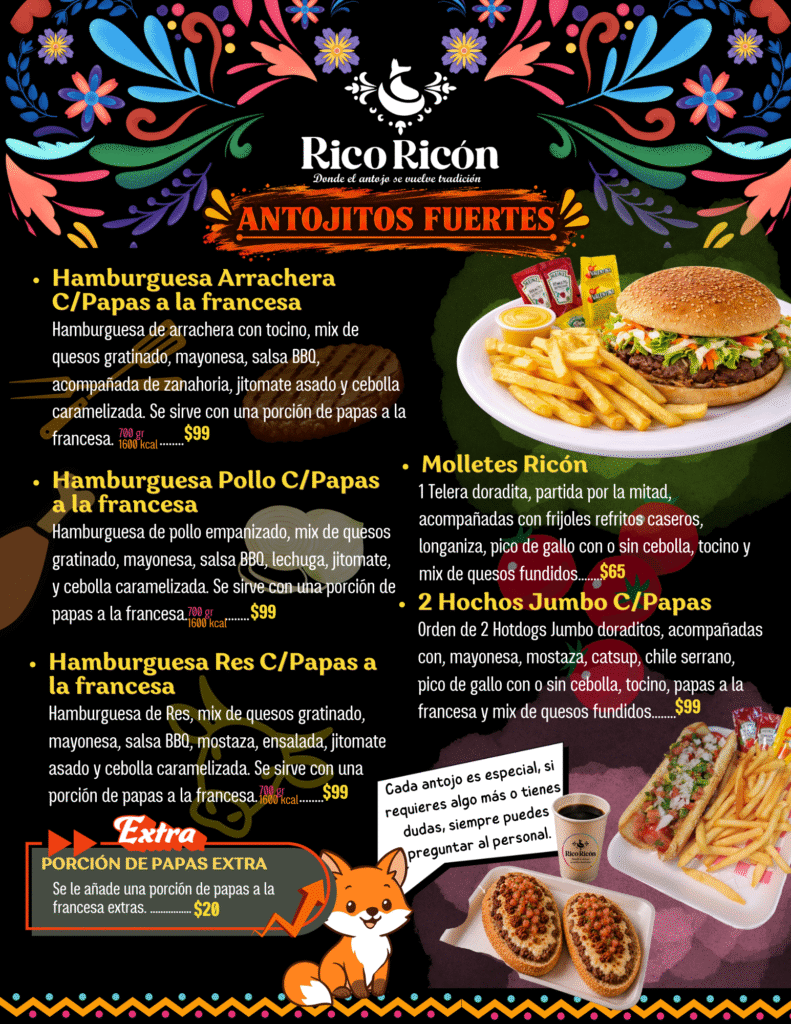 Rico Ricón - Menú página 4