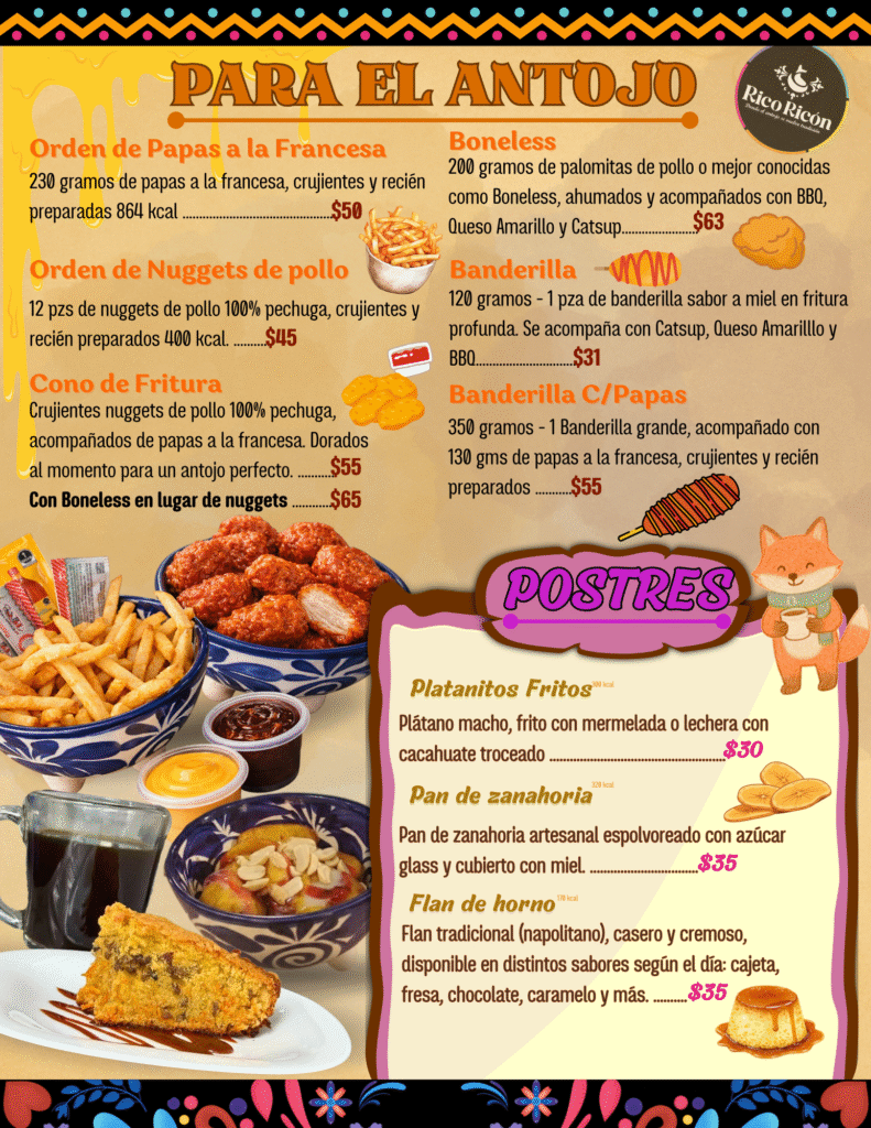 Rico Ricón - Menú página 5