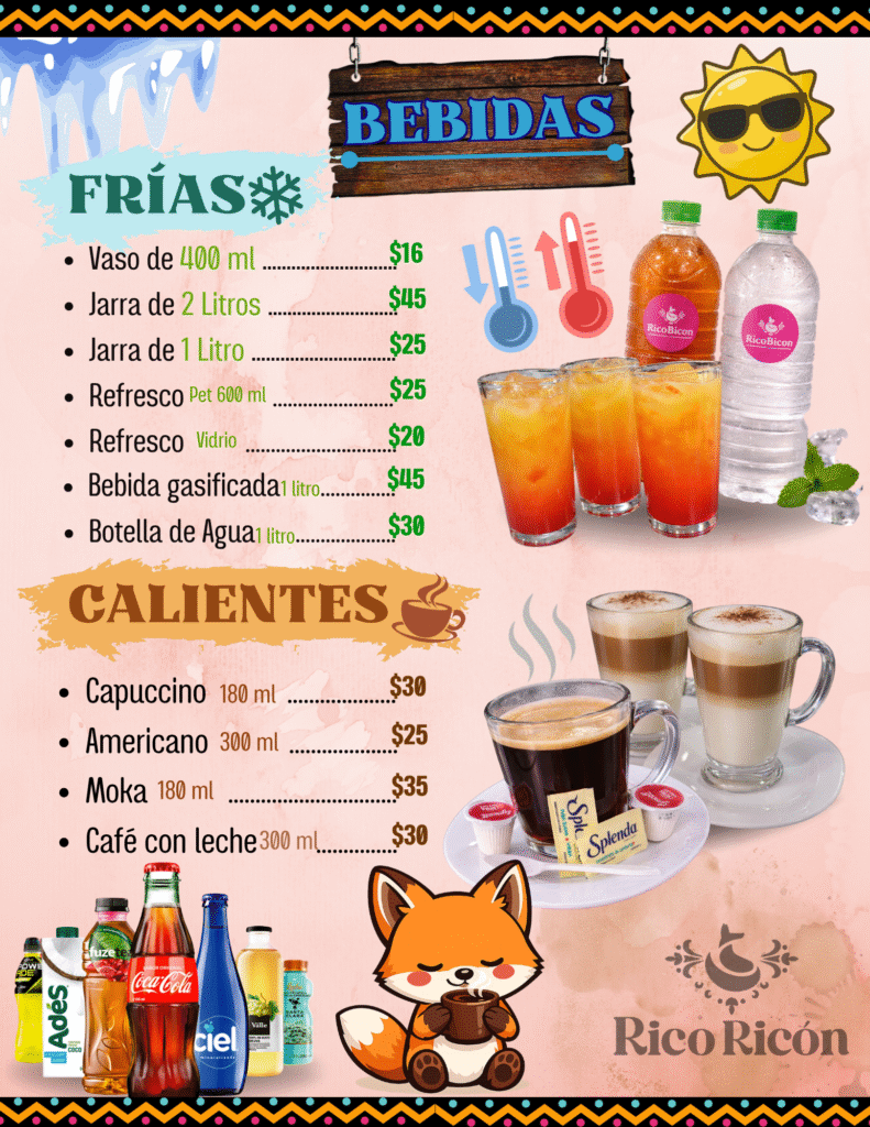 Rico Ricón - Menú página 7